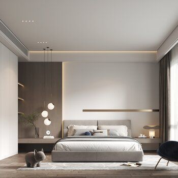 Wallpaper Aesthetic Bedroom, Aesthetic Bedroom Wallpaper, Wallpaper Accent Wall Bedroom, Minimal Bedroom Interior, Bedroom Wallpaper Design, Bedroom Wallpaper Aesthetic, Modern Elegant Bedroom, Mom Bedroom, Minimal Bedroom Design