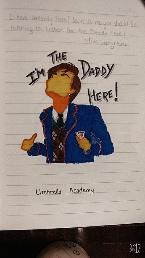 Five And Yn Fanart, I’m The Daddy Here Number Five, The Umbrella Academy Drawings, Umbrella Drawing, Aiden Gallagher, Funny Umbrella, Best Umbrella, Umbrella Art, Under My Umbrella