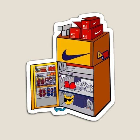 Sneakers Illustration, Sneakers Wallpaper, Dope Cartoons, Nike Art, Seni Pop, Cool Nike Wallpapers, Preppy Stickers, Tableau Pop Art, Tumblr Stickers