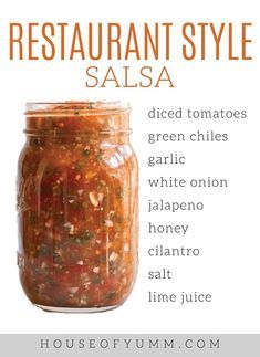 Homemade Restaurant Style Salsa, Salsa Homemade, Salsa Easy, Salsa Canning Recipes, Mexican Salsa Recipes, Easy Homemade Salsa, Bbq Pitmasters, Restaurant Style Salsa, Homemade Salsa Recipe