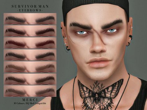 Eyebrow Slits, Sims 4 Traits, The Sims 4 Skin, Face Details, Mens Facial, Makeup Cc, Men's Facial Hair, Guys Eyebrows, Sims 4 Cc Makeup