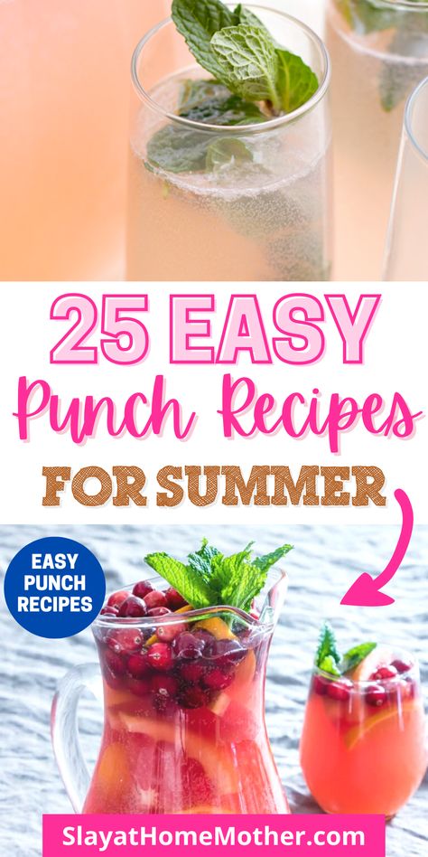 25 Easy Punch Recipes That Are Perfect For Summer Light Non Alcoholic Punch, Wedding Punches Non Alcoholic, Lemonade Punch Recipes Non Alcoholic, Summertime Drinks Nonalcoholic, Summer Alcoholic Punch Recipes, Summer Punch Recipes Non Alcoholic, Summer Alcoholic Punch, Summer Punch Nonalcoholic, Party Punch Recipes Nonalcoholic