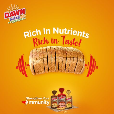 Bread Advertising Poster, Bread Ads Creative, Bread Social Media Design, Bread Poster Design, Bread Ads, Bread Advertising, Low Sodium Snacks, Grocery Ads, Healthy Brands