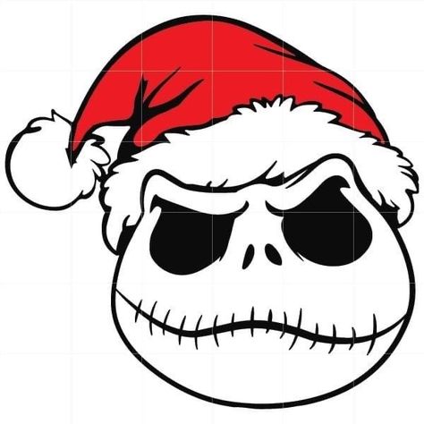 Jack Skellington Drawing, Christmas Svg Free, Svg Free Files For Cricut, Jack Skellington Santa, Nightmare Before Christmas Drawings, Nightmare Before Christmas Tattoo, Christmas Window Painting, Disney Christmas Decorations, Easy Disney Drawings