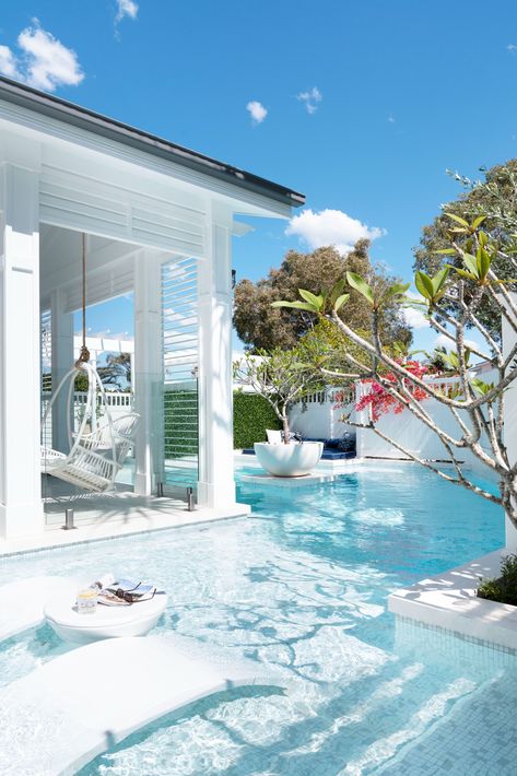 Outdoor Party Ideas, Home Swimming Pool, Pool Gazebo, Brisbane Architects, Pool Landscape Design, Small Pool Design, Pool Blue, Dream Beach Houses, Backyard Pool Landscaping