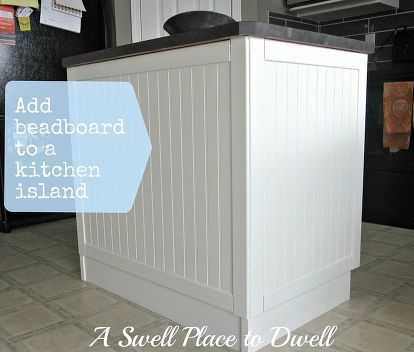 adding beadboard to a kitchen island, painting, woodworking projects Island Beadboard, Beadboard Kitchen Island, Kitchen Cabinet Crown Molding, Beadboard Kitchen, Diy Beadboard, Kitchen Island Makeover, Builder Grade Kitchen, Rustic Kitchen Island, Small Kitchen Island