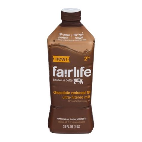 Fairlife Chocolate Reduced Fat Ultra-Filtered Milk | Hy-Vee Aisles Online Grocery Shopping Best Chocolate Milk, Lactose Free Milk, Dairy Milk Chocolate, More Protein, Less Sugar, Mexican Dinner, Diet Soda, Easy Mexican, High Protein Snacks