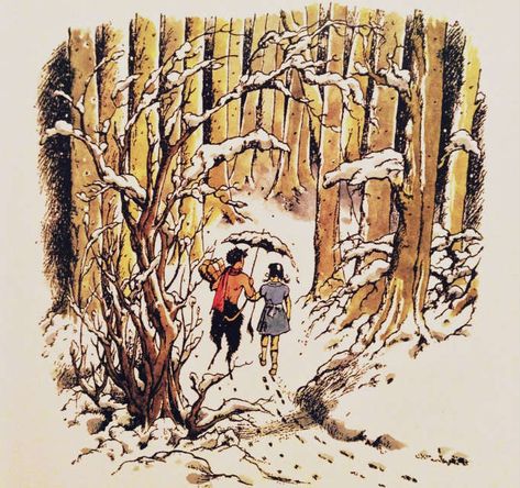 Mr Tumnus, Lion Witch Wardrobe, Winter's Tale, White Witch, C S Lewis, Chronicles Of Narnia, Winter Magic, Book Illustrations, The Witch