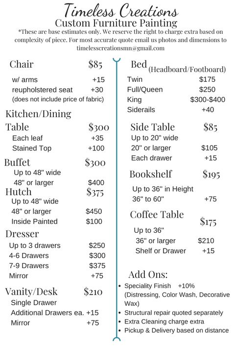 Custom Furniture Painting - Timeless Creations Furniture Refinishing Price List, Two Tone Furniture, Wide Bookshelf, Wood Refinishing, Furniture Flipping, Furniture Flip, Carpentry Diy, Furniture Refinishing, Dresser Makeover