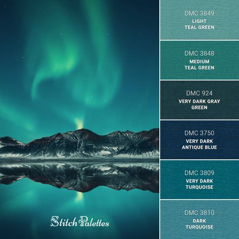 Bluest Of Blueberries - Embroidery Color Palette (With Thread Codes) Embroidery Color Palette, Matching Ideas, Color Palette Inspiration, Grey Palette, House Color Palettes, Color Schemes Colour Palettes, Palette Inspiration, Green Colour Palette, Dark Turquoise