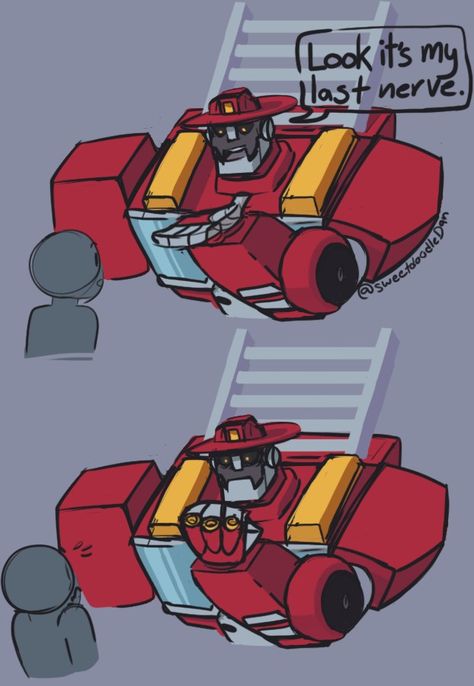 Heatwave isn't the most patient bot #RescueBots #Heatwave #Transformers #Art Heatwave Transformers, Sweet Doodles, Team Fortress 2 Medic, Transformers Memes, Orion Pax, Transformers Rescue Bots, Transformers 4, Transformers Funny, Rescue Bots