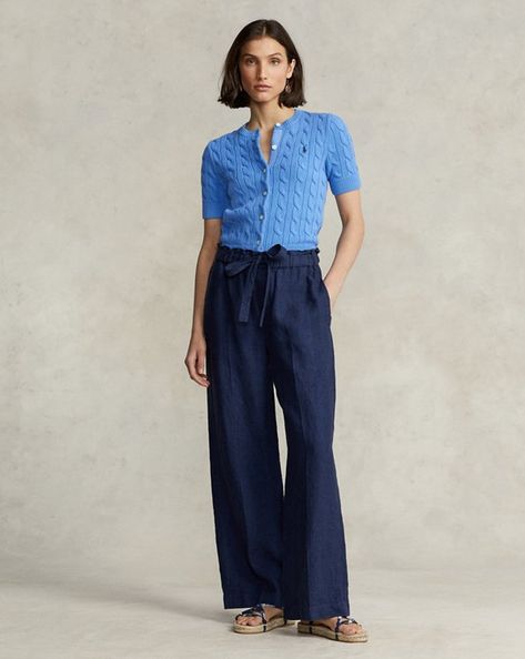 Polo Ralph Lauren Women Outfits Summer, Ralph Lauren Style Women, Polo Ralph Lauren Women Outfits, Polo Outfits For Women, Polo Outfits, Polo Ralph Lauren Outfits, Lauren Aesthetic, Ralph Lauren Summer, Ralph Lauren Trousers