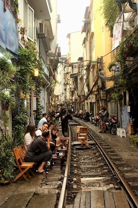 Cafe Street Photography, Hanoi Train Street, Hanoi Aesthetic, Vietnam Landscape, Vietnam Guide, Vietnam Trip, Vietnam Tour, Vietnam Itinerary, Asia Trip