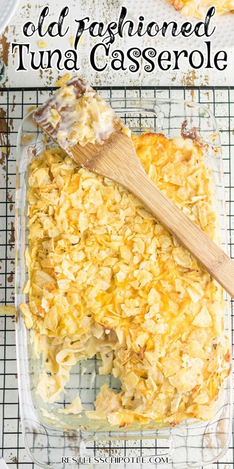 Tuna noodle casserole is the perfect comfort food for busy weeknights. Make this creamy, old-fashioned recipe with simple pantry ingredients in 30 minutes. Tuna Noodle Casserole Recipe, Catholic Traditions, Hotdish Recipes, Tuna Casserole Recipes, Menu Recipes, Tuna Noodle Casserole, Tuna Noodle, Casserole Easy, Simple Pantry