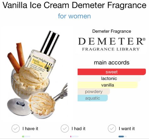 Clean Vanilla Perfume, Gourmand Perfume, Perfume Wishlist, Demeter Fragrance, Fragrance Library, Skincare Inspiration, Diy Perfume, Fragrances Perfume Woman, Vanilla Perfume