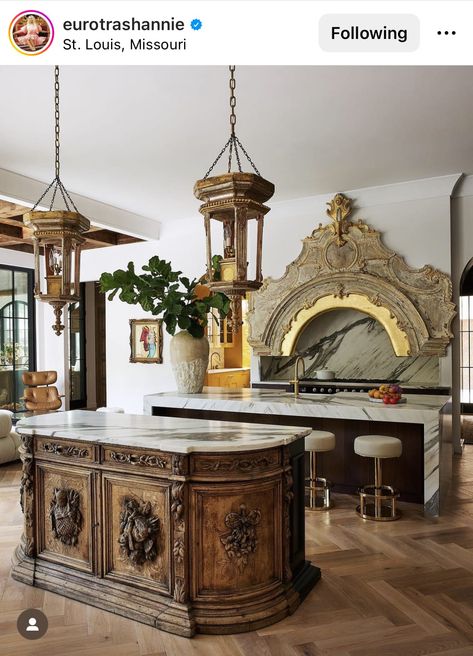 Kitchen designs that crush the the word “typical” Lime Wash Walls, Seeking Lavender Lane, Old World Kitchens, French Sideboard, Classy Kitchen, Primary Bath, Victorian Kitchen, Washing Walls, Try New Things