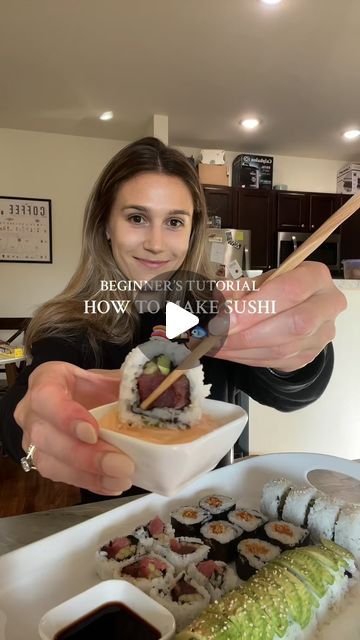 @ilovetocook528 on Instagram: "Looks so good!
#sushi #yummy" Sushi Health Benefits, Sushi Recipes Crunchy Roll, What To Eat With Sushi, Sushi Bazooka Video, How To Roll Sushi, Best Sushi Rolls, Home Sushi, Sushi Board, Make Your Own Sushi