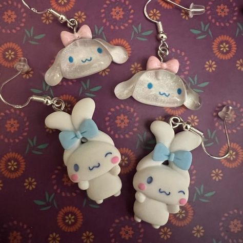 Cinnamoroll earring bundle Cinnamonroll Sanrio Earrings, Cinnamoroll Jewelry, Cinnamoroll Earrings, Sanrio Earrings, Cinnamoroll Stuff, Sanrio Jewelry, 90s Festival, Diy Jewelry Set, Good Night Funny