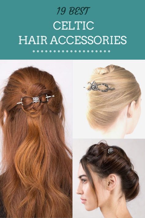 19 Best Celtic Hair Accessories! | celtic hairstyles | celtic hairstyles Irish | Celtic hair pin | Celtic hair Easy Celtic Hairstyles, Scottish Hairstyles For Women, Celtic Hairstyles Braids, Irish Hairstyle, Celtic Hairstyles, Elvish Hairstyles, Arcane Aesthetic, Lovely Hairstyles, Celtic Hair