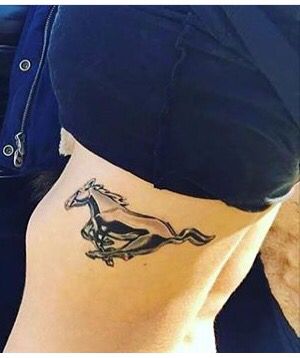 Mustang tattoo Mustang Tattoo For Women, Mustang Horse Tattoo, Mustang Tattoo Ideas, Ford Mustang Tattoo, Car Related Tattoos For Men, Tnt Tattoo, Chest Tattoo Lettering, Mustang Tattoo, Mustang 2024