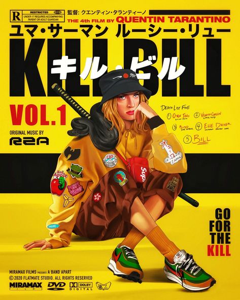 Kill Bill Poster, Western Graphics, Kill Bill Vol 1, Desain Editorial, رعب نفسي, Kill Bill, Future Apartment, Alternative Movie Posters, Movie Poster Art