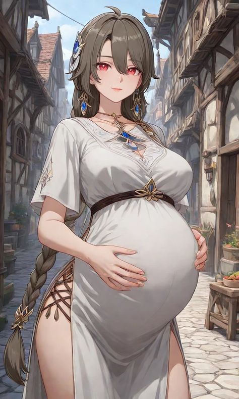 Pregnant Belly Huge, Birth Manga, Pregnant Anime, Power Rangers Wild Force, Pregnant Girl, Anime Pregnant, Sci Fi Anime, Pregnant Model, Pregnancy Art