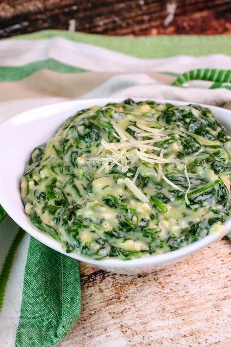 All Recipes Brandied Spinach, Cream Of Spinach Recipe, How To Cook Spinach, Fresh Spinach Recipes, Spinach Cream Sauce, Baby Spinach Recipes, Whipped Sweet Potatoes, Creamed Spinach Recipe, Carb Sides