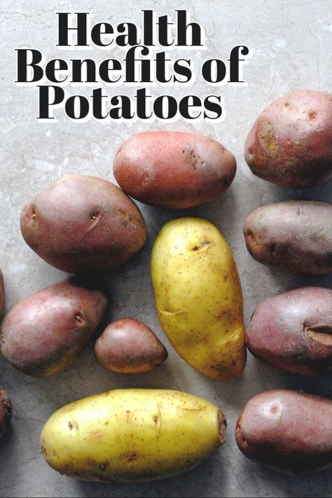 Potatoes are one of the main staple foods in the world, and are the fifth most important crop after wheat, corn, rice and sugar. In fact the average person worldwide eats 73 pounds of potatoes each year. They can be grown in many different climates, are able to be stored for long periods of time, and are extremely nutritious. Find out more about potatoes and how they can benefit your health.  #potatoes #health #nutrition #goodfood #eathealthy #healthyeating Benefits Of Potatoes, Staple Foods, Corn Rice, Irish Potatoes, Idaho Potatoes, Food Health Benefits, Different Foods, Average Person, Nutritional Information