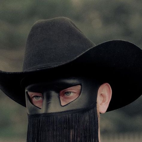 Orville Peck on Instagram: "🪐✨" Orville Peck Mask, Orville Peck Aesthetic, Masked Cowboy, Gay Cowboy Aesthetic, Modern Cowboy Aesthetic, Cowboy Mask, Cowboy Outfit Men, Punk Cowboy, Cowboy Core