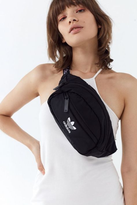 adidas Originals National Belt Bag | Urban Outfitters Adidas Belt Bag, Waist Bag Outfit, Bum Bag Outfit, Belt Bag Fashion, Fanny Pack Style, Fanny Pack Fashion, Waist Purse, Tennis Fashion, Trendy Swimwear