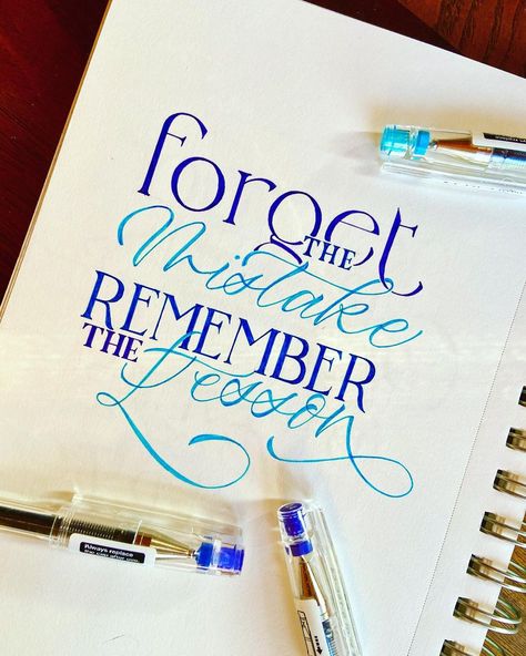 S.F. Letter Designs on Instagram: “Treat every mistake like a lesson 😜 . . . #simpleremindersinlife #handlettering #modernletteringcalligraphy #moderncalligraphy…” A Letter Calligraphy, Calligraphy Swirls, Different Lettering Styles, Calligraphy Quotes Doodles, F Letter, English Calligraphy, Letter Designs, Brush Pen Lettering, Doodle Quotes