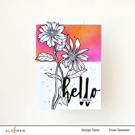 Blended Backgrounds, The Stamp Market, Hello Design, Altenew Cards, Coloring Techniques, Classic Fonts, Intro Video, Colouring Techniques, Alcohol Markers