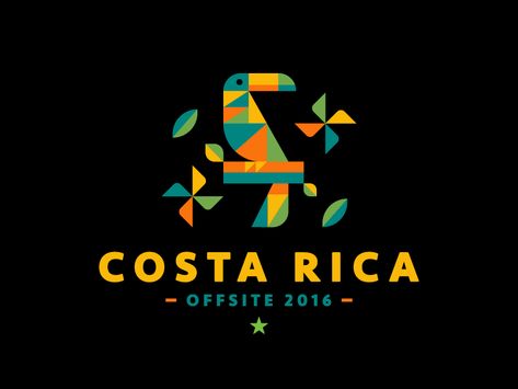 Costa Rica by Trevor Basset on Dribbble Roots Logo, Tourism Logo, Graphic Design Styles, Illustration Typography, Tshirt Printing Design, Architecture Concept Drawings, Costa Rican, Beer Label, Logo Mark