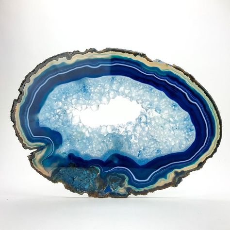 Polished Brazilian Banded Agate Slice Earth Texture, Geode Rocks, Unique Farmhouse Decor, Blue Amethyst, Geode Art, Geode Slice, Orange Aesthetic, Witch Decor, Agate Slice