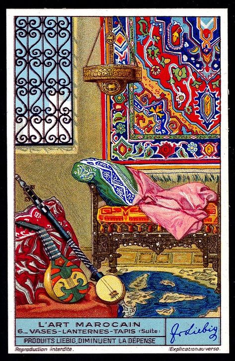 Liebig Tradecard, Moroccan Art Painting, Moroccan Painting, Kawaii Planet, Art Marocain, Pakistan Art, Kunst Inspo, Art Trippy, Holiday Inspo