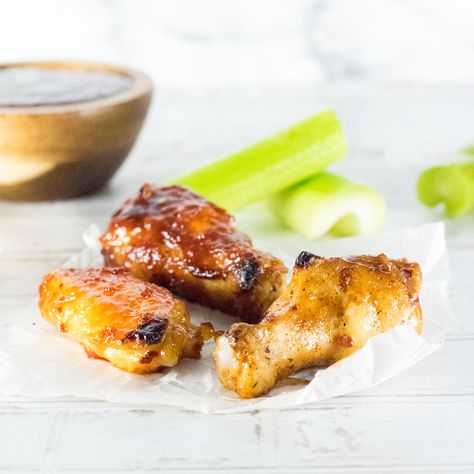 Broiled Chicken Wings via Fox Valley Foodie Broiled Chicken Wings, Chicken Appetizer, Oven Chicken Wings, Sticky Sauce, Wings In The Oven, Broiled Chicken, Slow Cooked Chicken, Chicken And Biscuits, Interesting Recipes