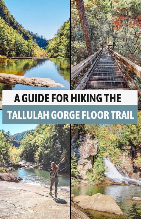 How to Hike the Tallulah Gorge Floor Trail (Sliding Rock Trail) Tallulah Gorge, Hiking In Georgia, Best Romantic Getaways, Beginner Hiking, Gorges State Park, Slide Rock, Things To Watch, Hiking Places, Best Weekend Getaways