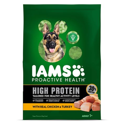 Iams Proactive Health High Protein Adult Dry Dog Food ** You can get additional details at the image link. (This is an affiliate link) Iams Dog Food, High Protein Dog Food, Best Dry Dog Food, Best Puppy Food, Turkey Dogs, Protein Recipe, Dog Breeding, Premium Dog Food, Healthy Activities