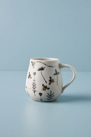 The 13 Best Coffee Mugs for 2021 | Anthropology and Pottery Barn Finds Bee Dessert, Bee Mug, Classic French Style, Pretty Coffee, Best Coffee Mugs, Pretty Mugs, Painted Mugs, Busy Bee, Kitchen Collection