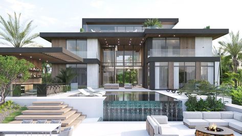 Resort House, Modern Mansions, House With Pool, Luxury Modern Homes, Contemporary Villa, Dream Mansion, Modern Villa Design, Modern Villa, House Modern