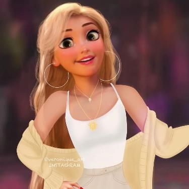 Cartoon Girl, Rapunzel, Disney Princess, Disney, Hair, On Instagram, White, Instagram, Art