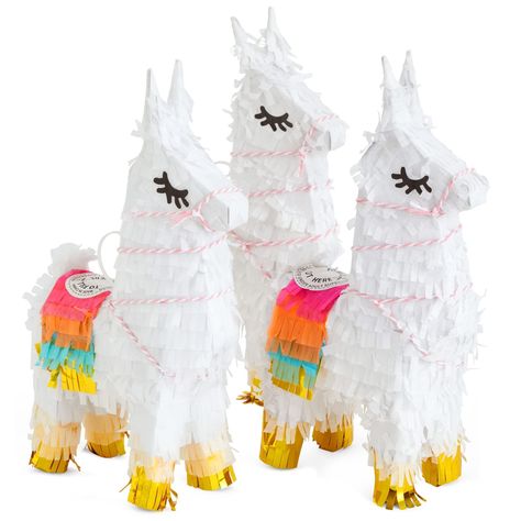 Mini Pinatas Favors, Mexican Fiesta Party Decorations, Llama Pinata, Fiesta Photo Booth, Birthday Celebration Decorations, Birthday Pinata, Mini Pinatas, Gold Tissue Paper, Fiesta Party Decorations