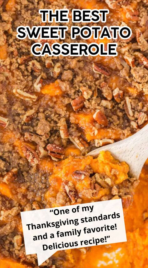 Sweet Pot Casserole Recipe, Sweet Potato Casserole With Brown Sugar, Small Portion Sweet Potato Casserole, Sweet Potato With Praline Topping, Pecan Stuffing Thanksgiving, Sweet Potato Casserole For One, Best Sweet Potatoes For Thanksgiving, Sweet Potatoes With Pecan Topping, Roasted Sweet Potatoes With Pecans