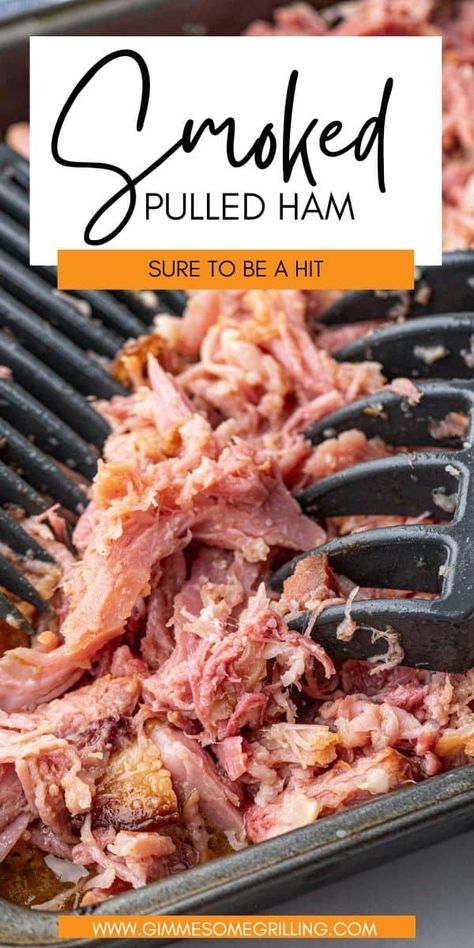 Looking for a delicious and flavorful way to prepare ham? Try this smoked pulled ham recipe that's sure to be a hit at your next gathering or family dinner! Full of flavor from a delicious rub, then slow cooked on your smoker so it's fall-apart tender.