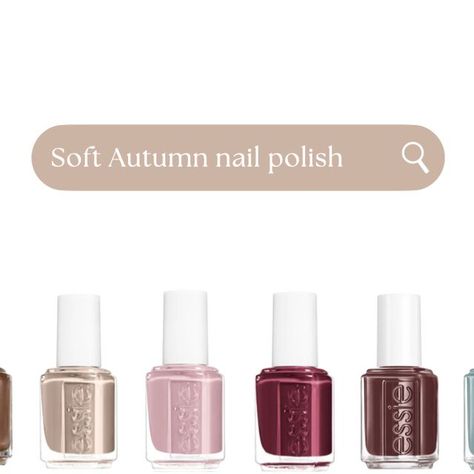 Colour Analysis | Lari Oliveira on Instagram: "Some nail polish options for Soft Autumn 🍂  #nailpolish #nailsart #colours #colouranalysis #softautumn #mutedautumn #stylegoals #sydney #SydneyFashion" Soft Autumn Nail Polish, Soft Autumn Nail Colors, Soft Autumn Nails, Autumn Nail Polish, Soft Autumn Palette, Soft Autumn Color Palette, Polish Christmas, Opi Nail Colors, Sydney Style