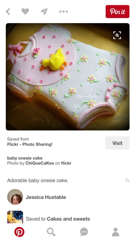 Onesie Cake, Gateau Baby Shower, Mini Tortillas, Shower Bebe, Specialty Cakes, Rubber Ducky, Fancy Cakes, Girl Cakes, Baby Cake