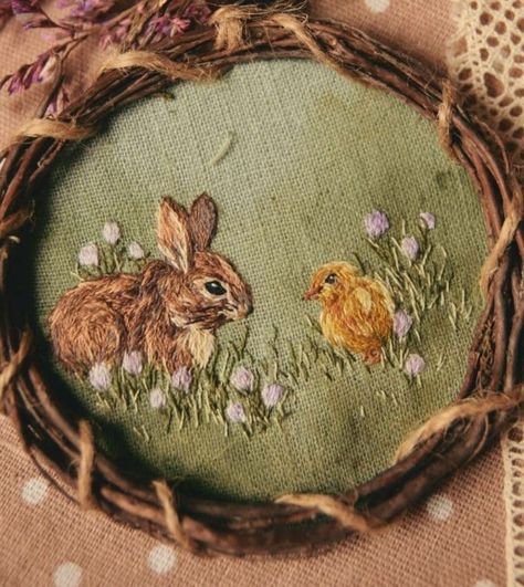 Embroidery Forest, Cottagecore Embroidery, Forest Wood, Hand Embroidery Projects, Brazilian Embroidery, Cute Embroidery, Animal Embroidery, 자수 디자인, Silk Ribbon Embroidery