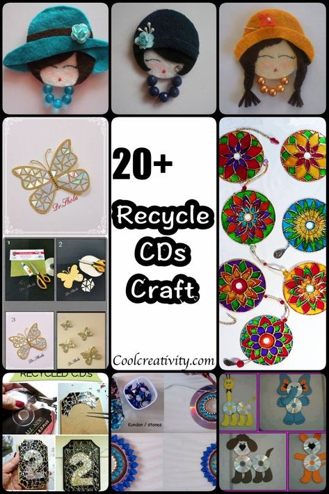 20+ Brilliant Recycle Old CDs Craft Ideas Dvd Crafts, Dvd Craft, Crafts With Cds, Recycled Cd Crafts, Cd Recycle, Buzzfeed Gifts, Cd Crafts Diy, Old Cd Crafts, Recycled Cds