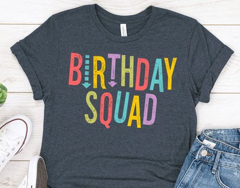 Birthday T Shirts Ideas For Group, Bday Shirts For Women, Birthday Crew Shirts Ideas, Side Hussle, Shirt Painting, 50th Bday, Birthday Svg, Tees For Men, Vinyl Ideas