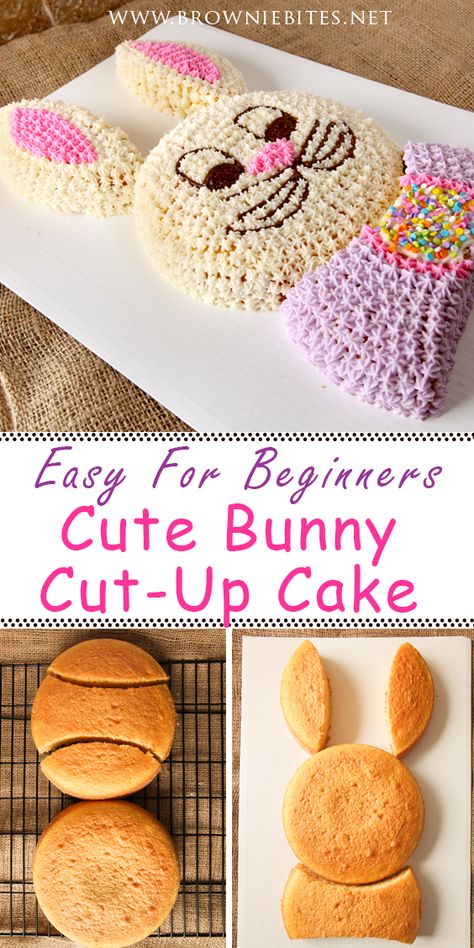 Easter Bunny Cake Recipe, Easter Desserts Cake, Easter Cake Decorating, Easter Deserts, Resipi Kek, Easter Snacks, Easter Sweets, Easter Bunny Cake, Easter Desserts Recipes